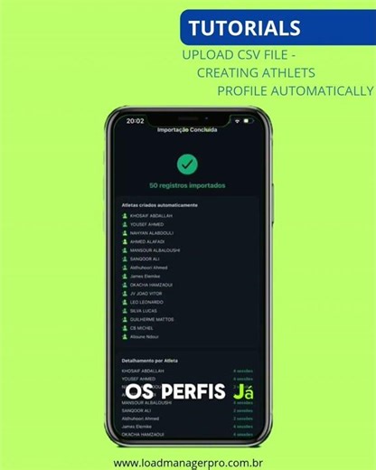 CSV File Upload - Creating Athletes Profile Automatically