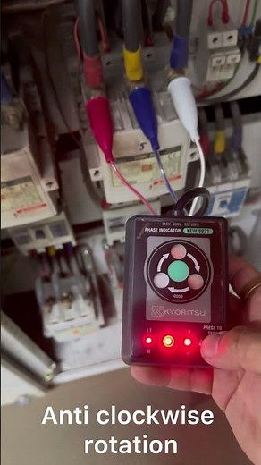 Phase rotation check with kyoritsu meter