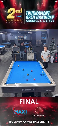 @xxbbaar 🏆 CHAMPION 🏆 2nd Anniversary Maxi Pool & Cafe Tournament Open Handicap (3,4,5,6,7 & 8) Selamat untuk Akbar – BCR yang berhasil keluar sebagai Juara 1 dengan permainan solid dan penuh fokus sampai partai final! 🔥🎱 Respek untuk semua lawan yang sudah memberikan match terbaik. This is what consistency looks like. 👊✨ #Champion #AkbarBCR #MaxiAnniversary #OpenHandicap #BilliardIndonesia