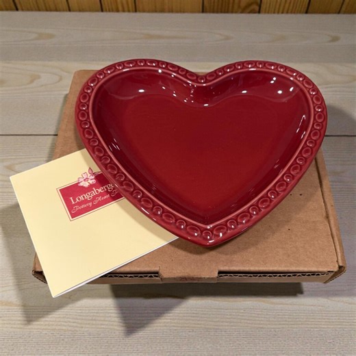 Vintage Longaberger Pottery Heart Plate, Table Decor, Home Accent, Valentine's Day Gift, Decorative Centerpiece, Collectible Ceramic - Etsy
