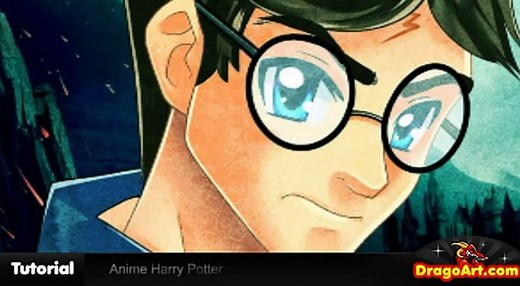 How to Draw Anime Harry Potter, Harry Potter, Step by Step