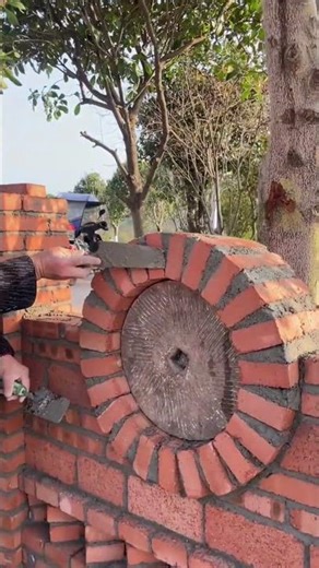 Title: Reuse Old Millstones! Brilliant DIY Wall Design 🪨 #DIY #RuralCraft #Upcycling