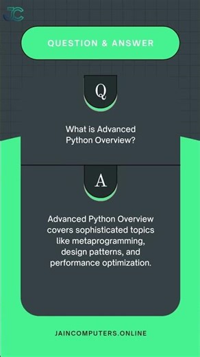 Advance Python Tutorial for Beginners | Learn Advance Python Fast | Jain Computers
