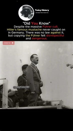 The Real Reason Behind Hitler’s Iconic Mustache#ww2#history#shorts
