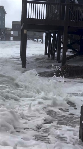A low-pressure system that had been affecting eastern North Carolina brought high tides, strong winds, and rain to the area, causing coastal flooding. The intense conditions led to severe overwash, forcing highway closures across North Carolina. | New York Post Lifestyle