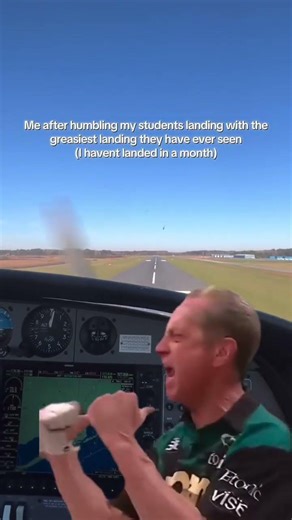 Instructor Humbles Me with SMOOTHEST Landing EVER! 😱✈️😂#pilotlife #memes #airplane #funny #aeroplane