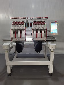 [Hot Item] Yes-1201 High Speed Double 2 Head Flat Cap Embroidery Computerised Hat Sewing