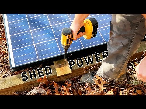Installing Solar Wire and Solar Panels for the Shed
