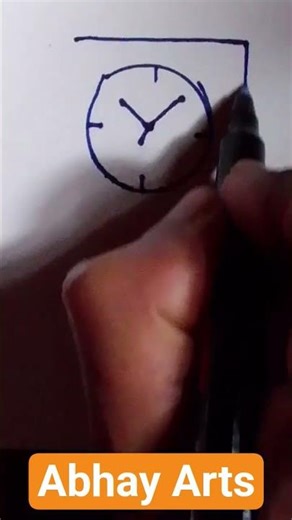 Very easy draw wall clock #wallclock