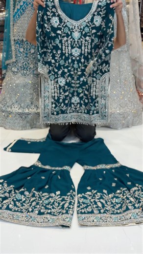 💙 Royal Teal Elegance ✨ Designer Bridal Dress Collection | Luxury Party Wear 2026 #shortsfeed