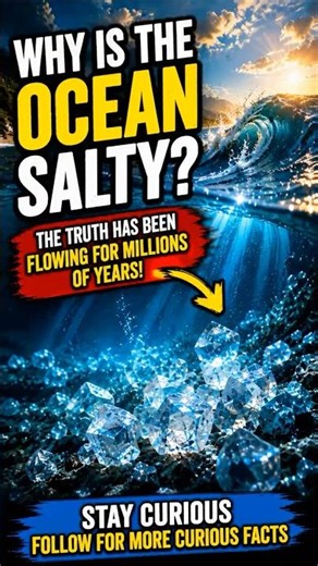 Why Is The Ocean Salty? | Curious Nature Sparks #shorts #facts #ocean#nature