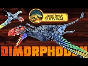 PRETTY COLORS! Mattel Jurassic World Survival Strike Attack Dimorphodon Review!!!