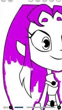 colouring starfire #ibispaintx #teentitansgo #starfire