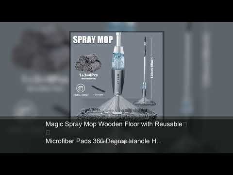 Magic Spray Mop Wooden Floor with Reusable Microfiber Pads 360 Degree Handle Home Windows Kitch