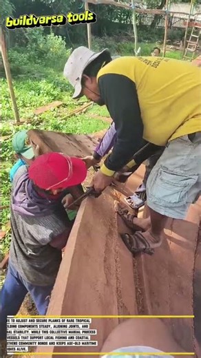Traditional Rare Wood Boat Building: Teamwork in Plank Assembly