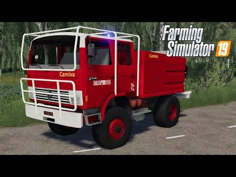 FS19 - Renault M210 sdis68 FIRE TRUCK - Farming Simulator 2019 Roleplay Truck