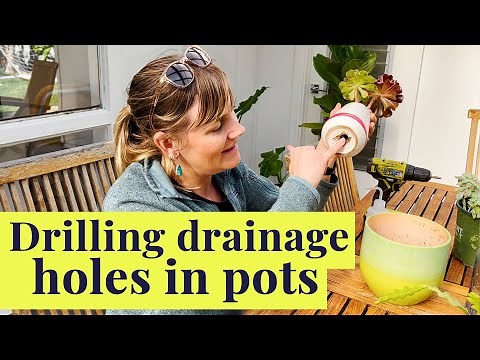 How to Drill a Drainage Hole in Ceramic Pots! 🌱🔧