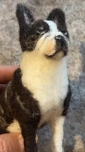 Filzen Ideen- Filzen mit der Nadel- Hundeportrait aus Filz