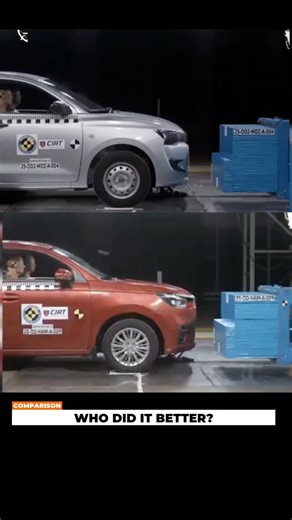 Maruti Suzuki Dzire vs Honda Amaze crash test. Here's a side-by-side comparison of the BNCAP results of the 3rd-gen Amaze and the 4th-gen Dzire. The Amaze scored 5 stars and 28.33 / 32.00 for Adults, and 4 stars & 40.81 / 49.00 for Children. The Dzire scored 5 stars and 29.46 / 32.00 for Adults, and 5 stars & 41.57 / 49.00 for Children. [Automotive, Auto News, Car News] #autonews #hanmust #crashtest | FlyWheel Automotive