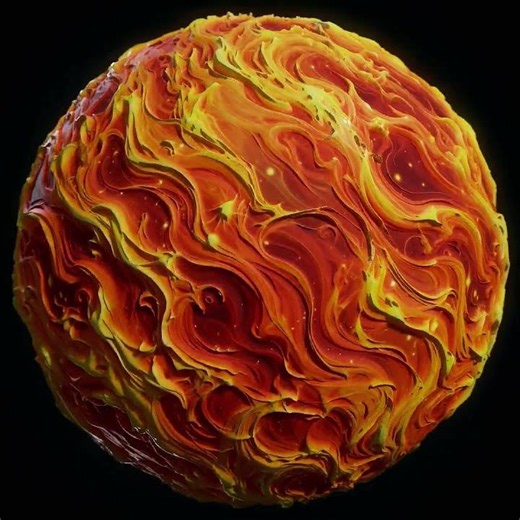 Stylized Flowing Fire - Seamless PBR Texture Asset Showcase