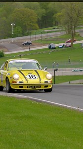 Canary-yellow, two black arrows, one big upset. Toad Hall Racing’s 1972 Porsche 911 ST 2.5. Ordered straight from Porsche’s sports department by 25-year-old filmmaker-driver Michael Keyser, the car packed a 270 PS flat-six and tipped the scales around a ton. See it here this weekend at Road America SpeedTour. | SVRA