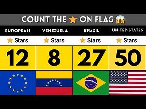 World Flags With Stars ⭐ Comparison | How Many Stars Are on Each Flag?
