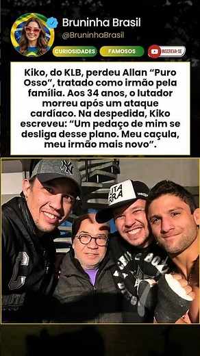 Kiko, do KLB, se despede do “irmão do coração” após morte aos 34 anos