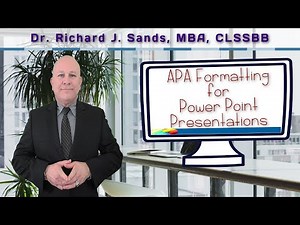 APA Formatting For Presentations | drrichardsands.com