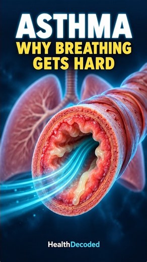 Asthma Explained: Why Breathing Gets Hard 🫁 #Shorts