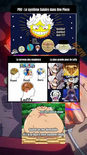 Le système solaire dans one piece et le summer body #onepiece #onepiecememes #luffy #imu #mugiwara