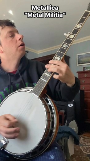 Metallica “Metal Militia” on banjo 🪕 #metallica #metal #banjo #riff | Rob Blivion