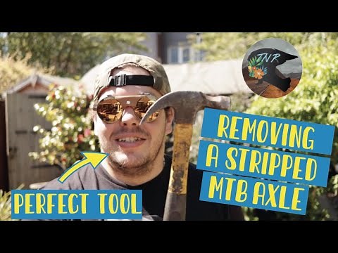 Removing a stripped mountain bike front axle (Rounded hex bolt)