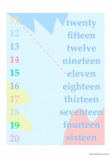 Matching numbers 11-20