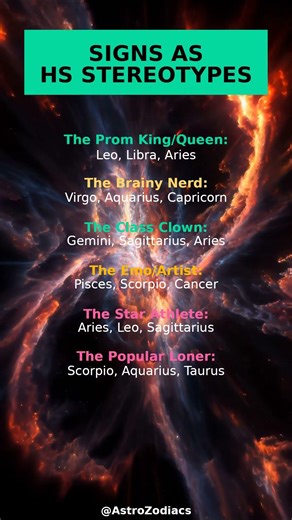 Which High School Stereotype is Your Sign?