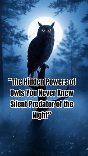 “The Hidden Powers of Owls You Never Knew | Silent Predator of the Night”