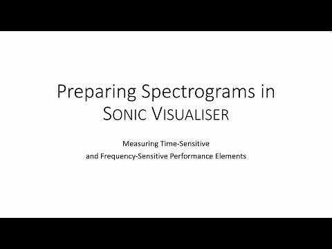 Spectrograms in Sonic Visualiser: Time-Sensitive and Frequency-Sensitive Performance Elements