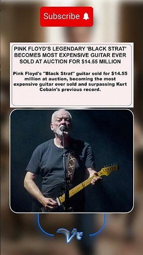 Pink Floyd Guitar Sells for Record $14.55 Million, Most Expensive Ever #shorts