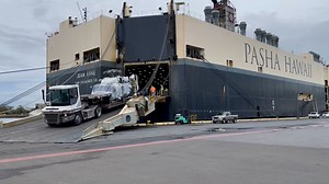 13K views · 236 reactions | Several historic warbirds and artifacts dating back to WWII are heading to Atwater all the way from Hawaii. The video below shows a Seahawk being loaded onto an ocean carrier. (Video: Castle Air Museum) https://bit.ly/3Ir8BpQ | FOX26 | Facebook
