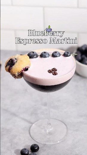 Blueberry Cold Foam Espresso Martini #cocktail #espressomartini