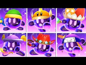 Kirby Triple Deluxe - All Shadow Kirby Battles (Kirby Fighters - Very Hard)