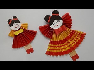 How to Make Paper Doll || Beautiful Paper Doll || Handmade Paper Craft Doll