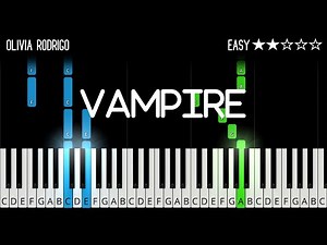 Olivia Rodrigo - vampire - EASY Piano Tutorial