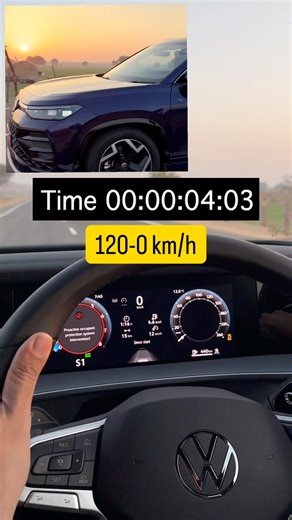 VW Tayron R-Line 0-120-0 km/h Test #vwindia #carblogindia