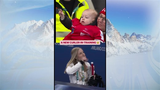 'Curling Baby' steals the show from Olympian parents