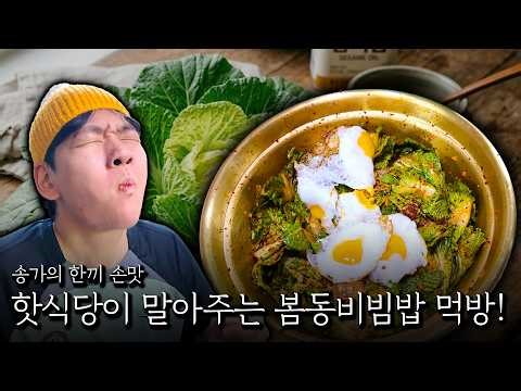 Mukbang of spring bibimbap served by Hot Restaurant!