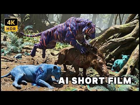 Avatar Lion & Tiger vs Andrewsarchus: Epic AI Battle 4K