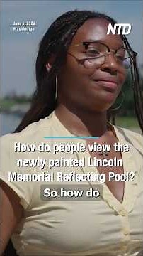 How do people view the newly painted Lincoln Memorial Reflecting Pool?