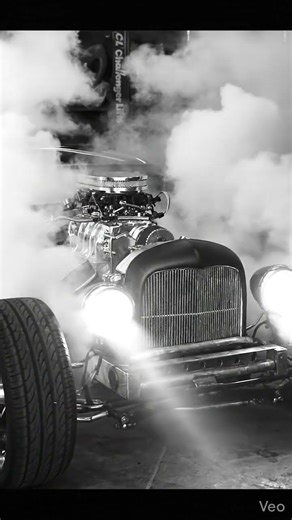 Supercharged V8 Hot Rod Engine Start Up – Massive Smoke & Aggressive Sound 🔥