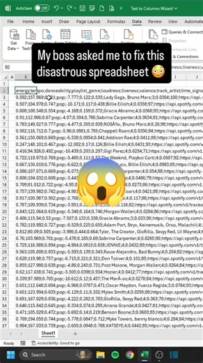 Fix This Is Disastrous SpreadSheets | Text to Column 💪 #excel #shorts #new #spreadsheets