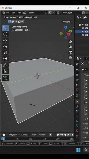 Scale an Object without scaling Z axis in Blender